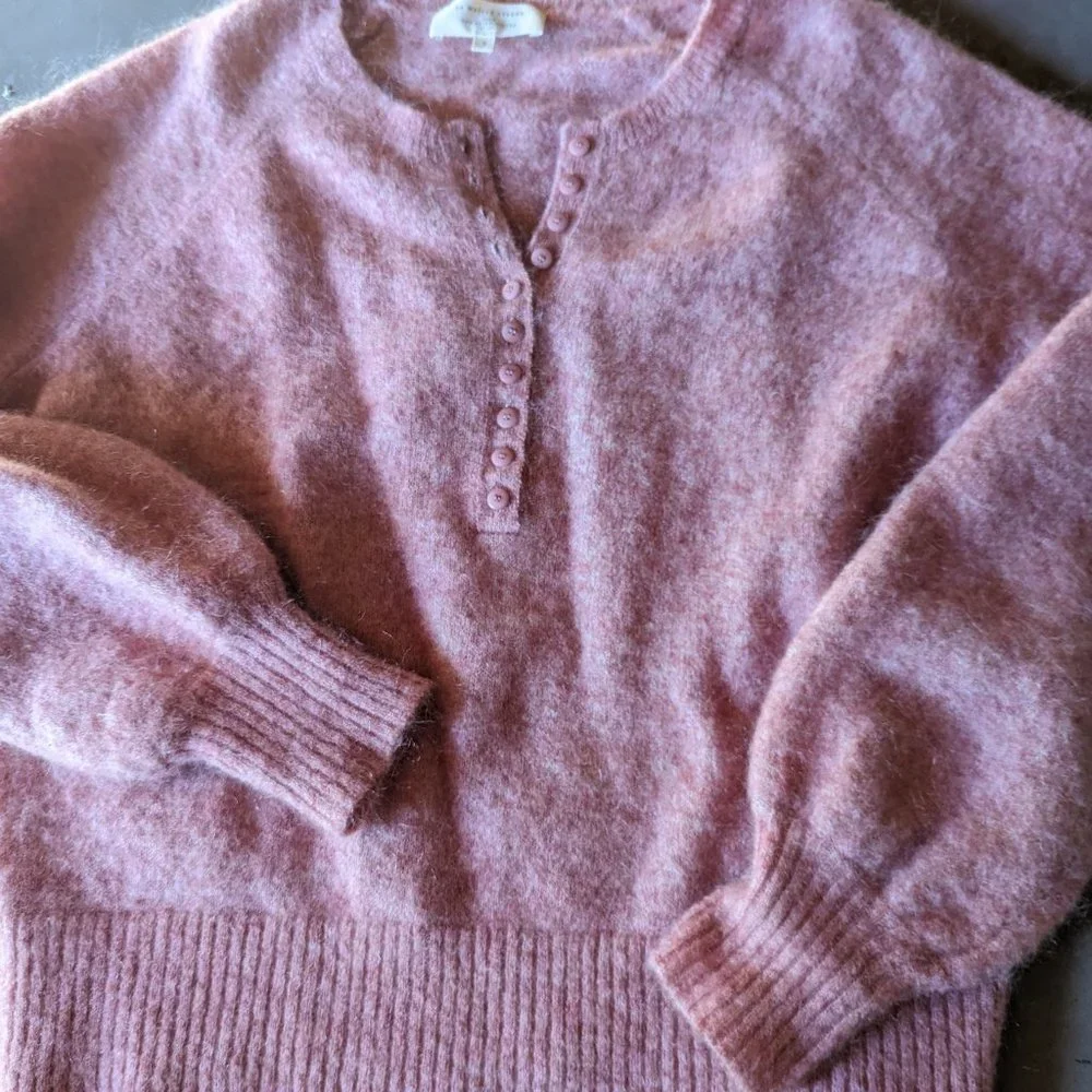 Sezane Pink Crew Neck Sweater - Picture 6 of 16
